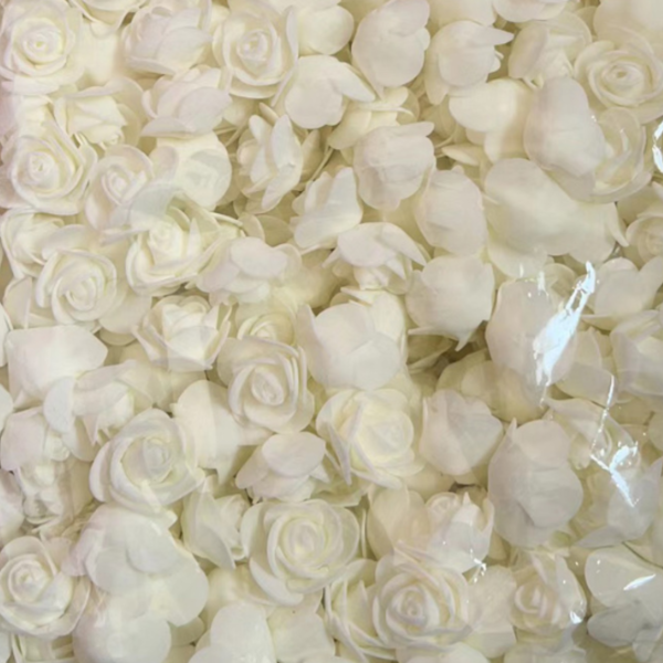 Fake White Roses | Foam Roses 3.5 CM Pack 100 Fake White Roses | Foam Roses 3.5 CM Pack 100